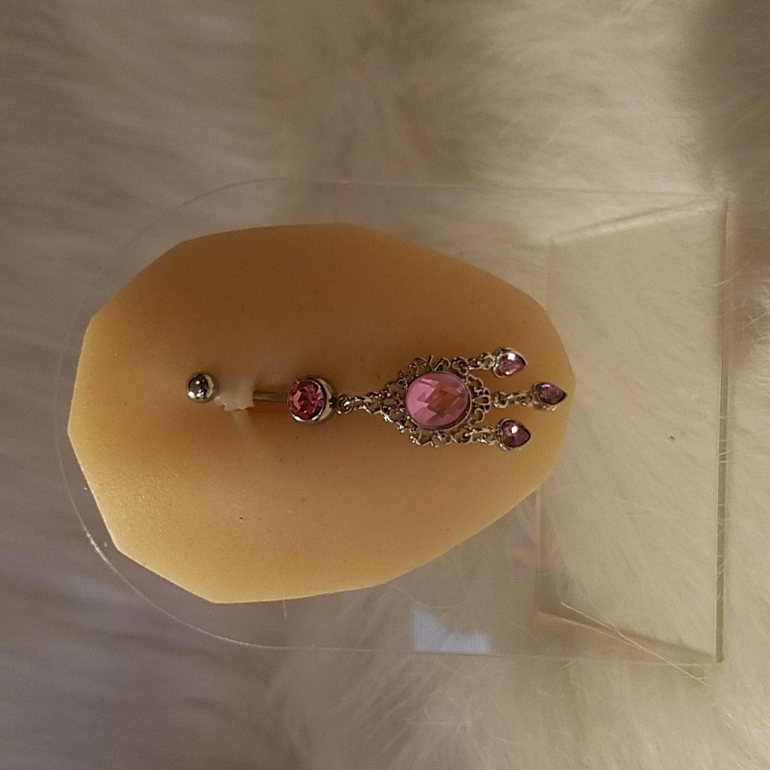Pink Dangle Belly Ring Pink Dangle Belly Ring